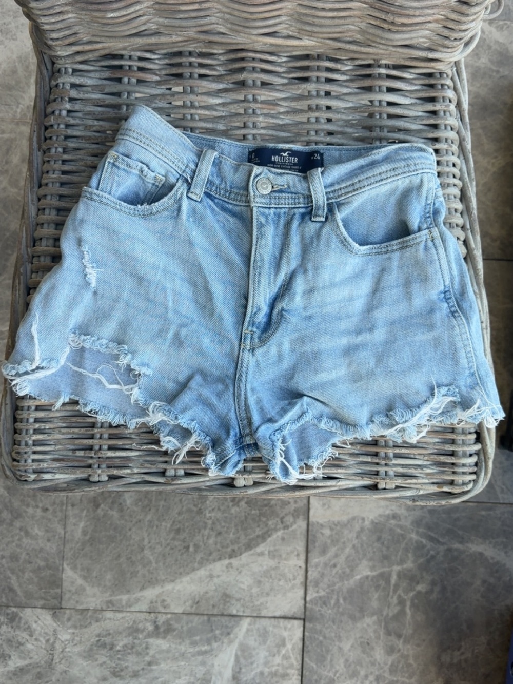 Hollister Light Blue Jean Shorts